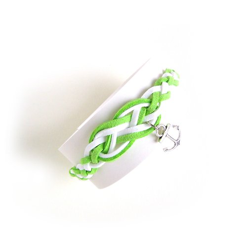 Anne Handmade Bracelets 安妮手作飾品 水手結 手工編織 手環-青草綠 限量