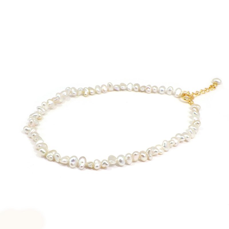 18K Akoya keshi pearl bracelet 17-19cm - Bracelets - Pearl 