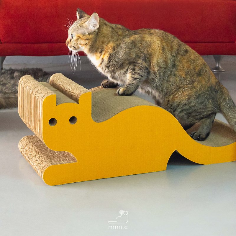 ที่ลับเล็บแมวพี่แมว - ของเล่นสัตว์ - กระดาษ สีส้ม
