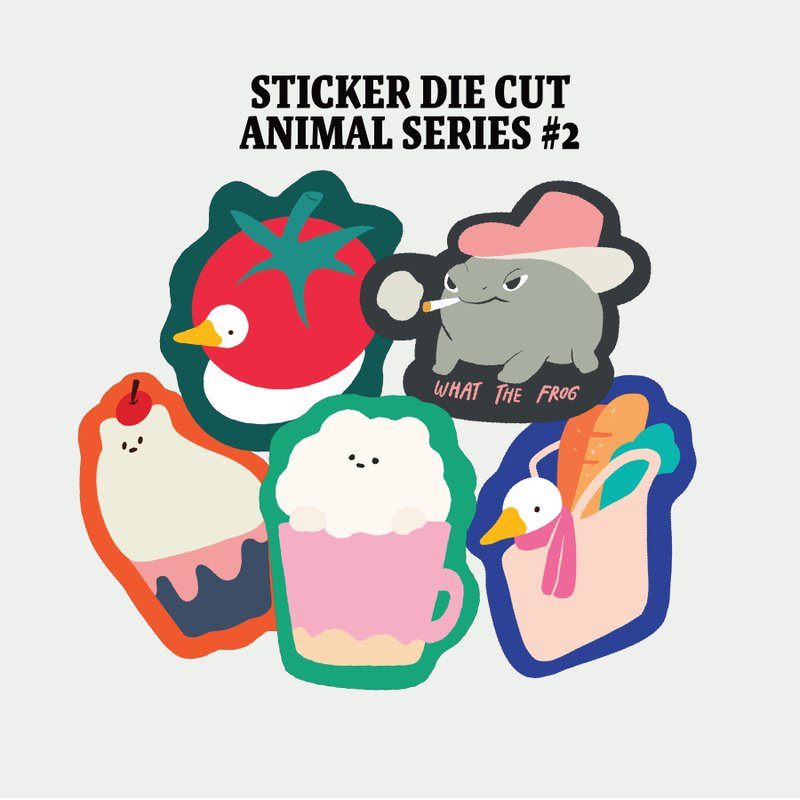 Stickers Di-cut | animal series #2  (SET) Size ~5 cm - Stickers - Paper 