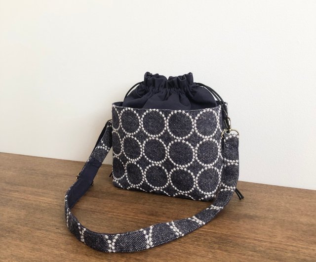 ミナペルホネン　タンバリン　巾着バック　巾着ショルダー　ハンドメイド 巾着バッグ ミナペルホネン タンバリン ハンドメイド - ショップ
