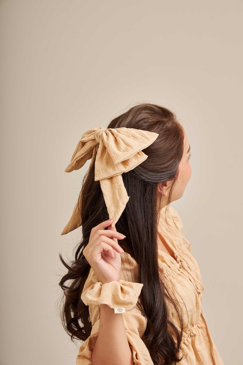 BOW HAIR TIE -  flowy fabric bow ponytailers - เครื่องประดับผม - ไนลอน หลากหลายสี