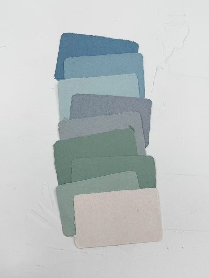 HANDMADE PAPER | 彩色手帳紙手工紙特種紙水彩紙(90*54mm) - 貼紙 - 紙 多色