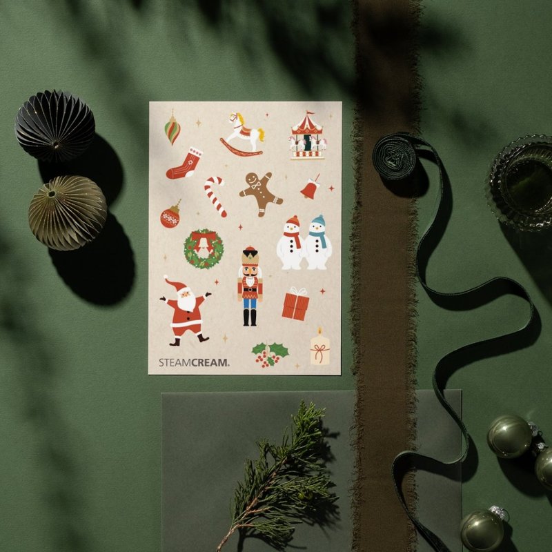 [Christmas Decoration] Brand original Christmas decoration stickers - สติกเกอร์ - กระดาษ ขาว