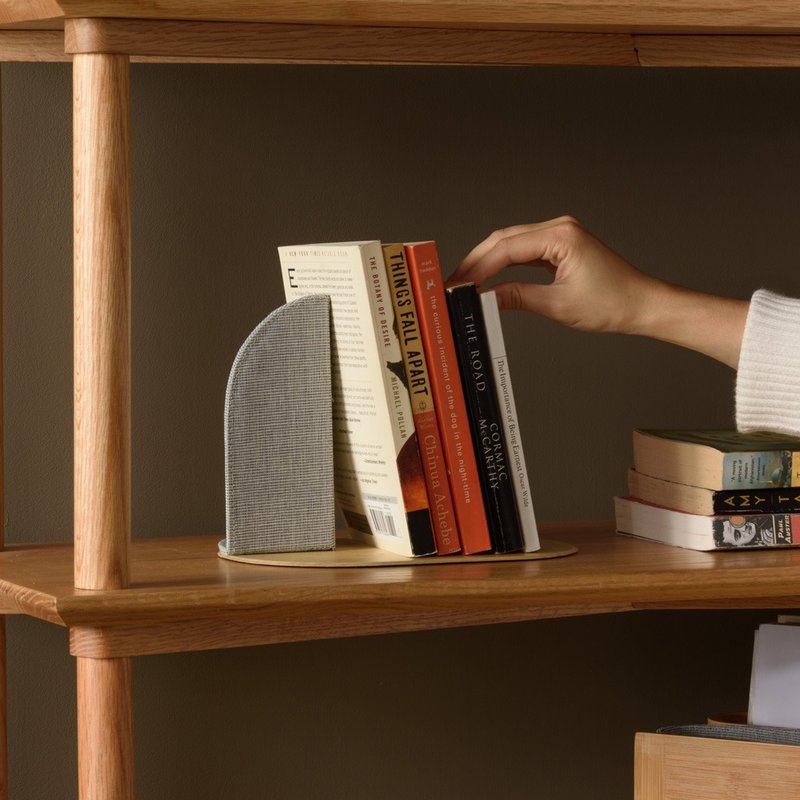 【Gudee】FLIP Folding Bookends Movable Bookends - ของวางตกแต่ง - ไม้ไผ่ สีน้ำเงิน