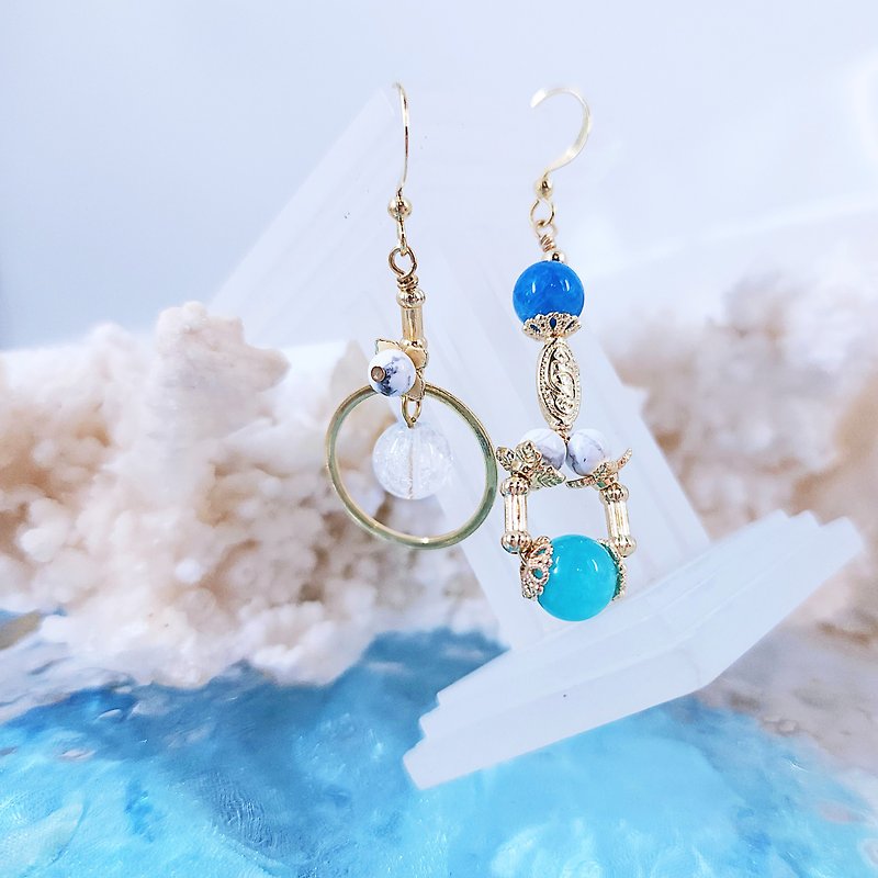 Gathering of Nobles – Princess of Atlantis Earrings - Earrings & Clip-ons - Jade Blue