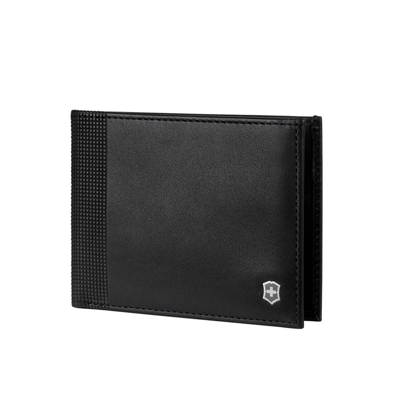 VICTORINOX 瑞士維氏 Altius Alox 雙摺6卡皮夾 611573 - 錢包/皮夾/長短夾 - 真皮 黑色