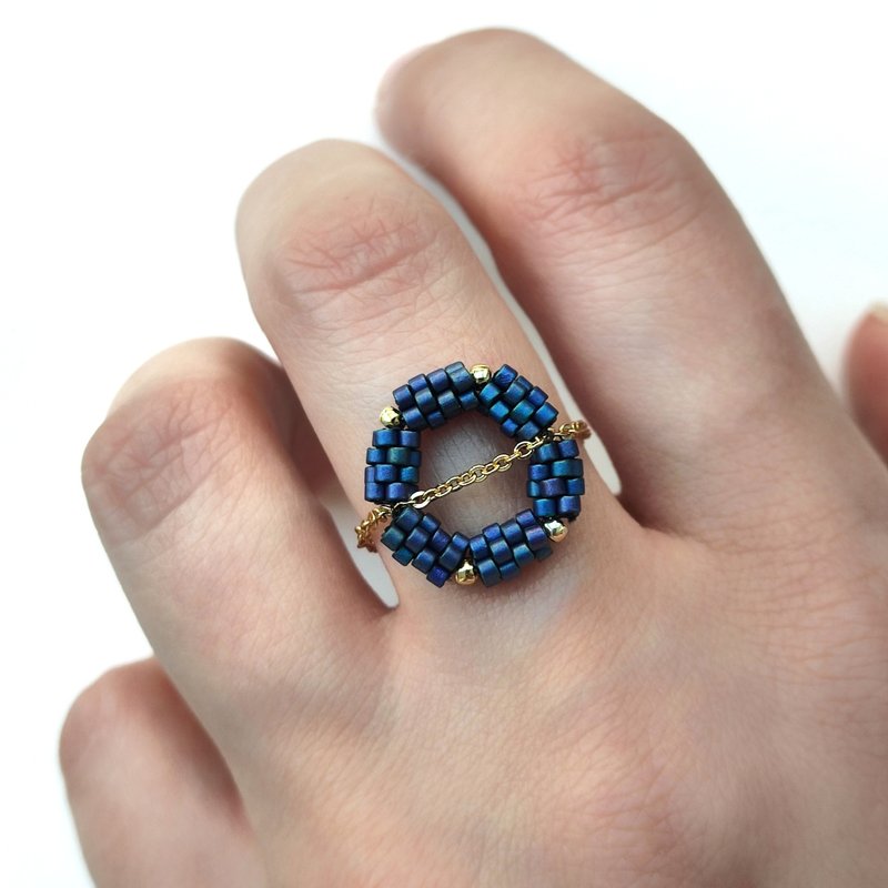 PDF tutorial Beaded Chain ring | Beading pattern - 其他數位設計 - 其他材質 