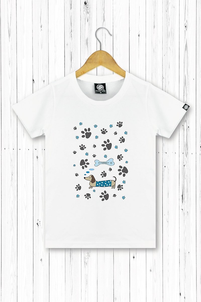 STATELYWORK Dreaming Dachshund Girl Short T-shirt - Women's T-Shirts - Cotton & Hemp White