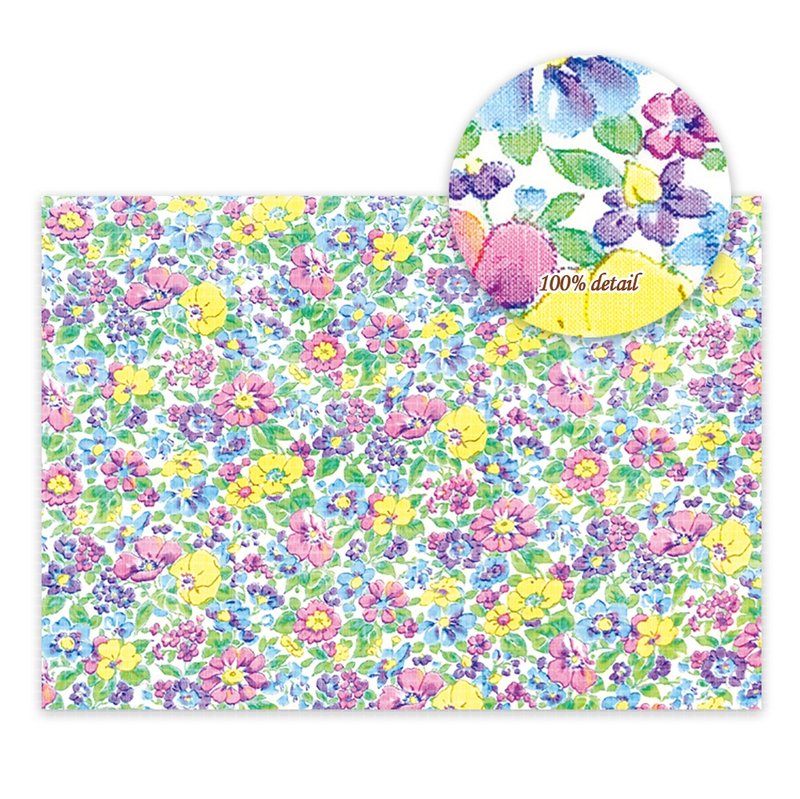 Floni blue Wrapping Paper / Scrapbook Paper / 25sheet A4 size - 其他 - 紙 
