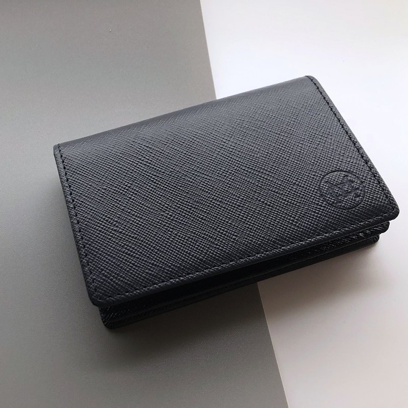 Mercury leather business card multi-layer card holder business card holder card holder multi-layer card holder custom branded name - กระเป๋าสตางค์ - หนังแท้ สีเทา