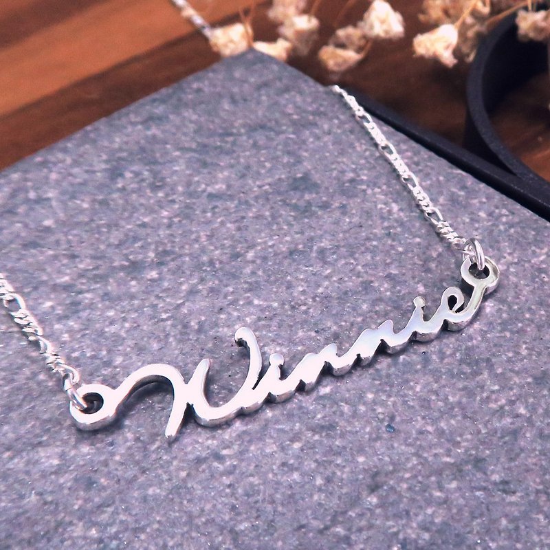 Custom Name / Name Necklace Activity 925 Sterling Silver Necklace - Necklaces - Sterling Silver Silver