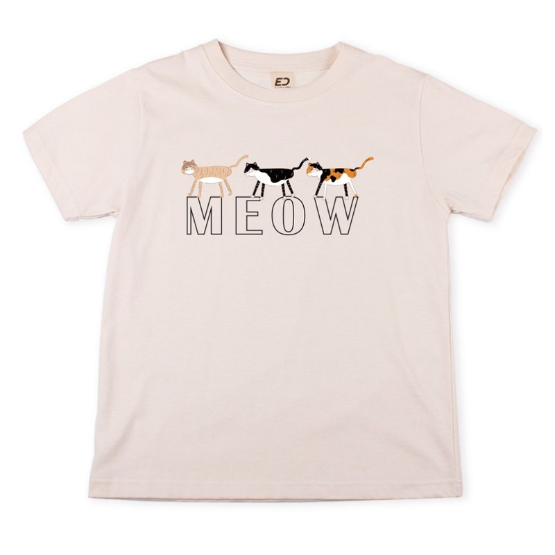 【斑貴妃】Meow Meow Meow  短T/女上衣/男T恤/T-Shirt - 女 T 恤 - 棉．麻 白色
