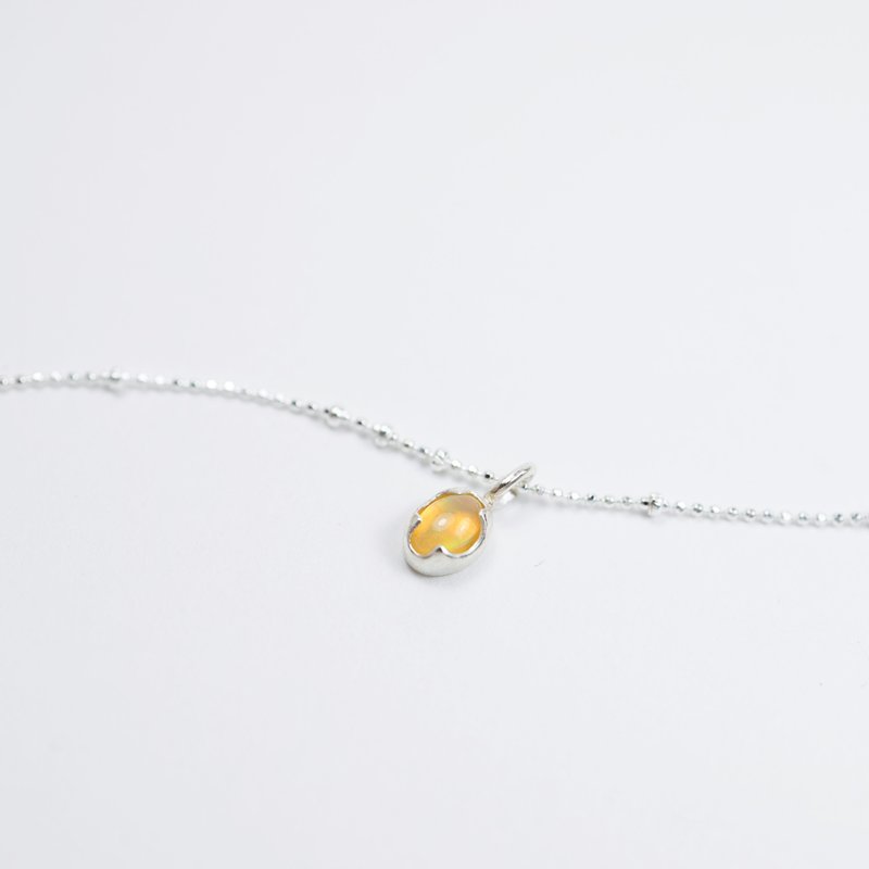 wuwu opal necklace - สร้อยคอ - เงินแท้ สีเงิน