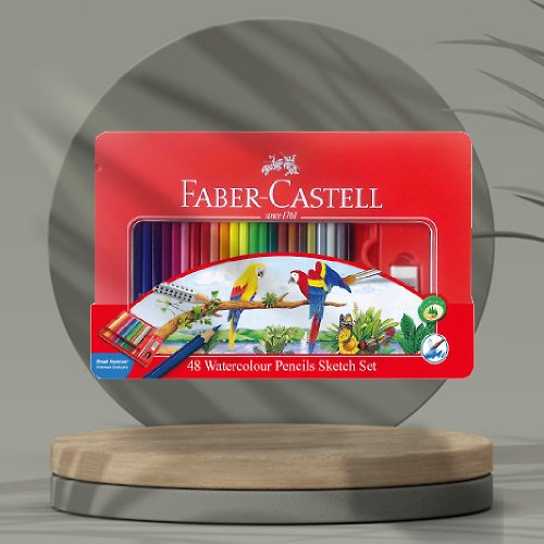 文聚 Faber-Castell 紅色系 水性色鉛筆48色/鐵盒(原廠正貨)
