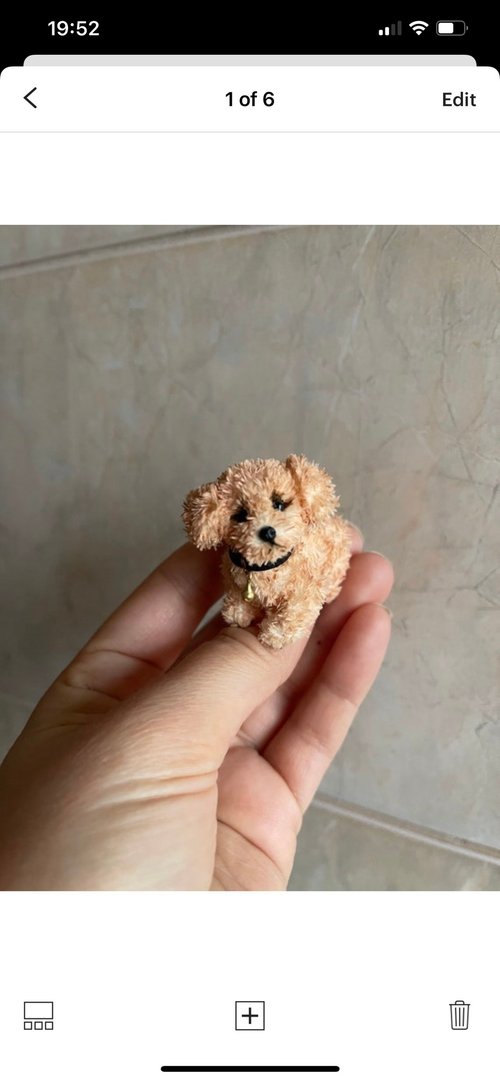 HeyMiniToysnVINTAGE Miniature realistic maltipoo dog custom puppy ooak pet replica 1 to 6 scale toy