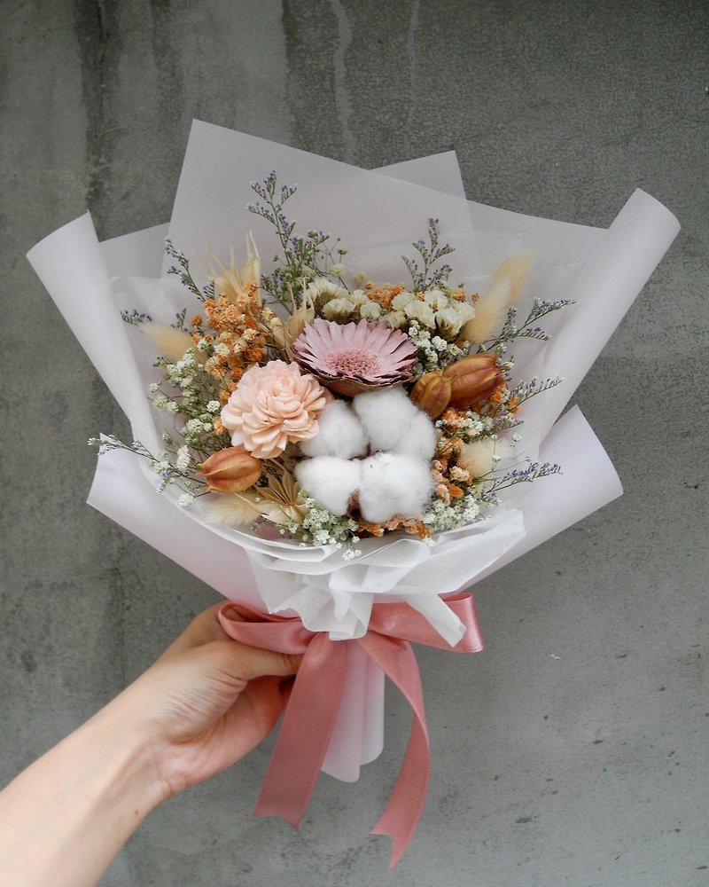 Patti Florist Pink Orange Gypsophila Bouquet - Dried Flowers & Bouquets - Plants & Flowers Pink