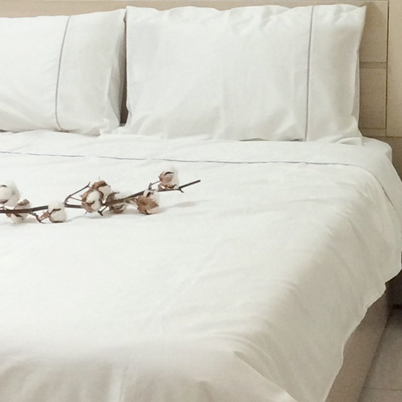 有機エジプト綿寝具デュオ-オリジナルm /ブルーグレー