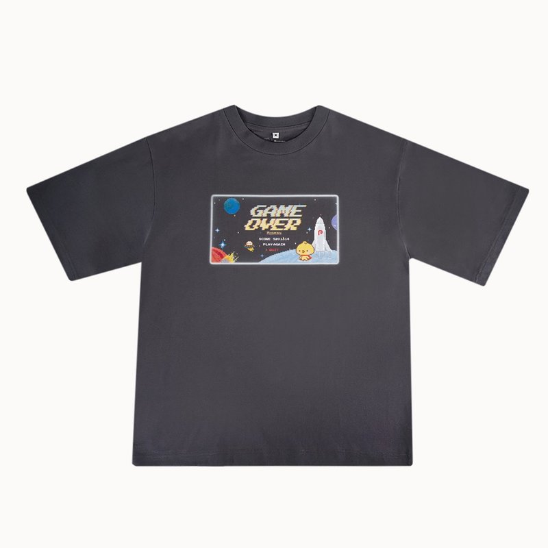 Usagyuuun 棉質 T 恤 海軍藍色 (胸前有口袋) - 男 T 恤 - 棉．麻 多色