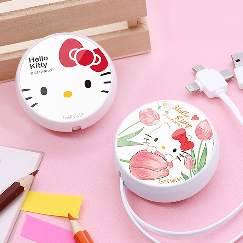 GARMMA Hello Kitty 3-in-1 Retractable Charging Cable - ที่ชาร์จ - โลหะ 