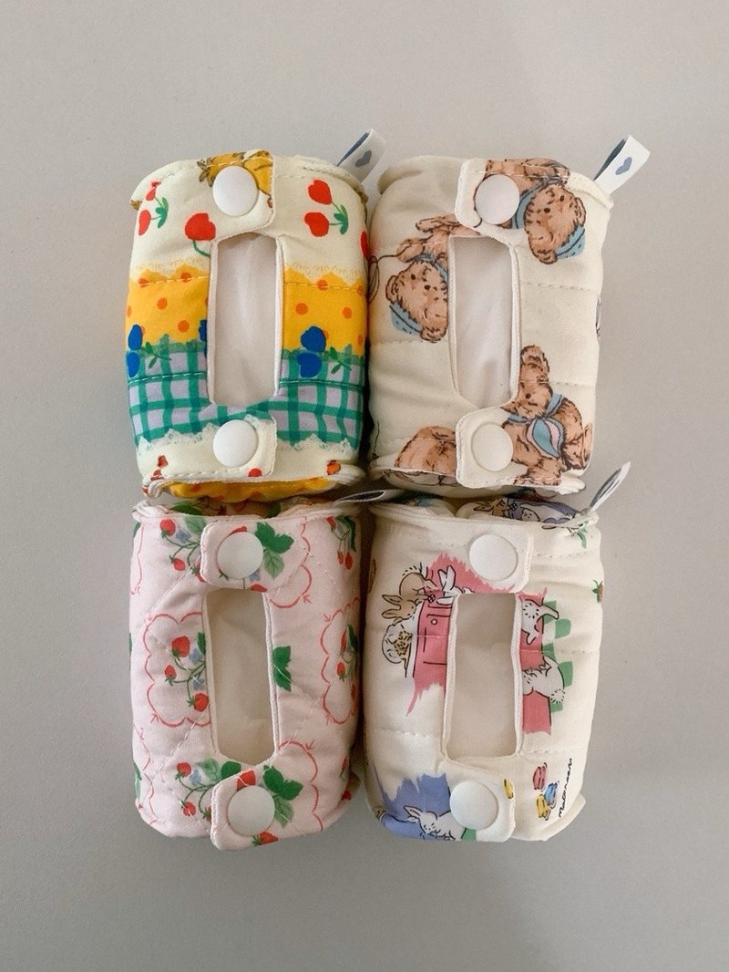 動物村系列面紙套 - 化妝包/收納袋 - 棉．麻 多色