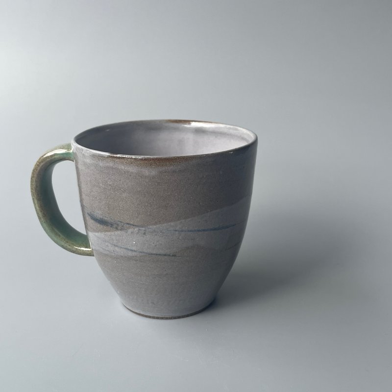 @studio_florero Neriage Mug - แก้วมัค/แก้วกาแฟ - ดินเผา สีเทา