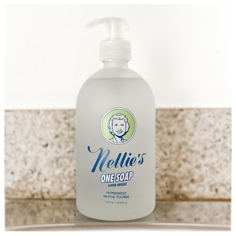 Made in Canada Nellie's natural nontoxic dish cleaning liquid glass