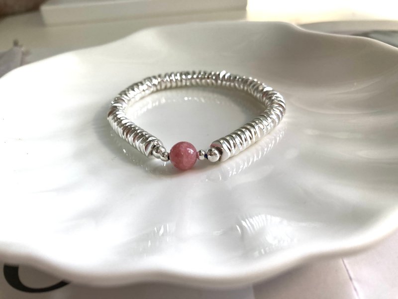 提升人緣愛情運紅紋石單珠手鍊 個性化設計 可加吊飾或字母 - 手鍊/手環 - 水晶 