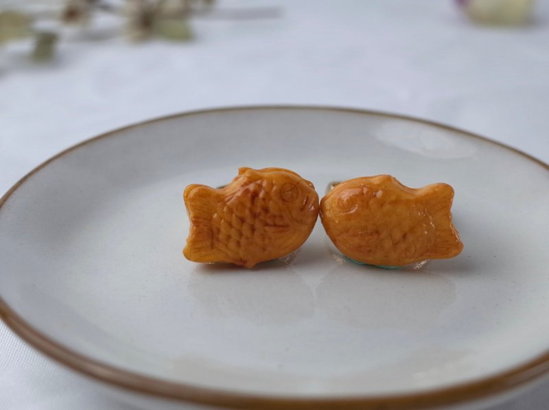 Clay simulation dessert taiyaki ring - แหวนทั่วไป - ดินเหนียว สีนำ้ตาล