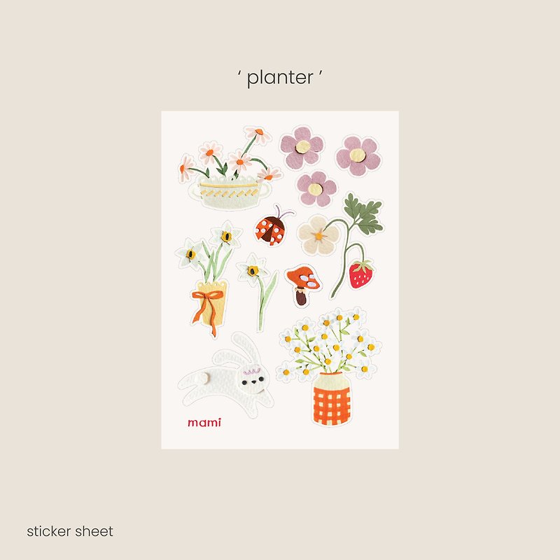 planter - sticker sheet - Stickers - Other Materials Multicolor