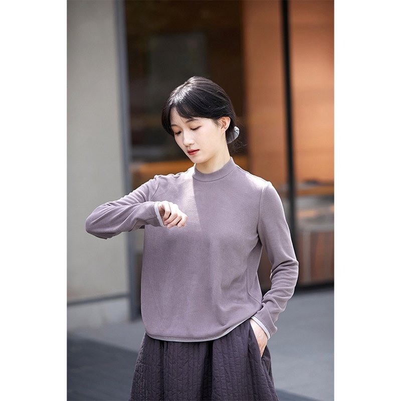 Six-color soft, warm, simple, casual and versatile knitted bottoming shirt - Women's Sweaters - Cotton & Hemp 