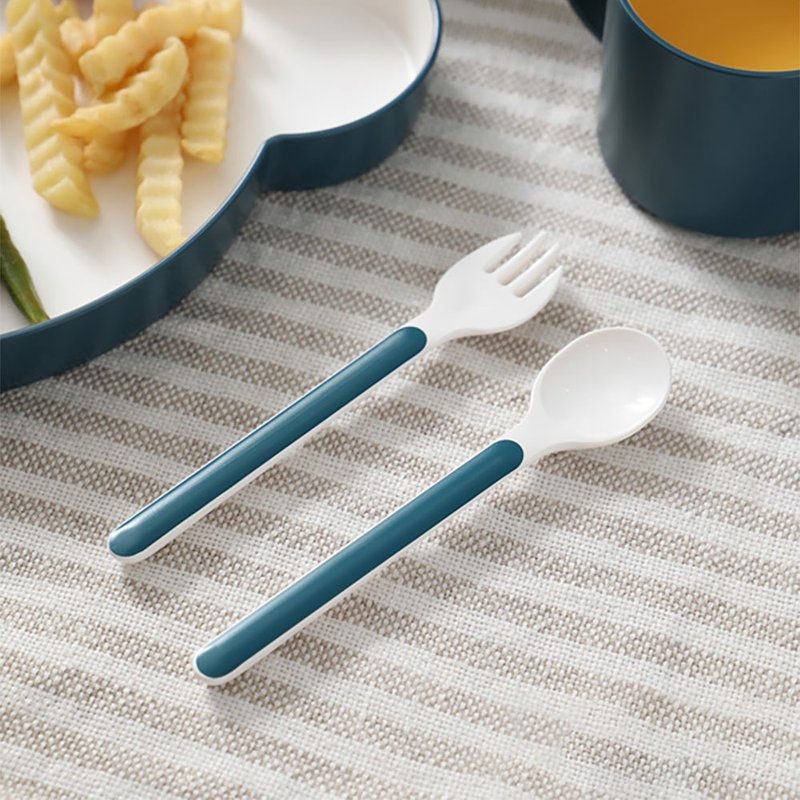 【Tak】Kids Dish 小熊餐具組- 湯匙叉子 - 寶寶/兒童餐具/餐盤 - 樹脂 多色