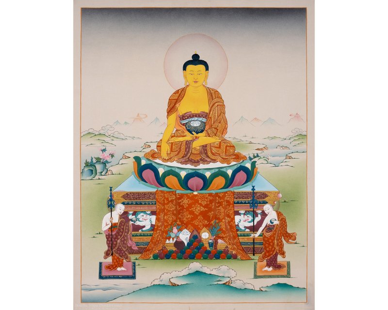 釋迦牟尼的智慧唐卡 - 壁貼/牆壁裝飾 - 其他材質 多色