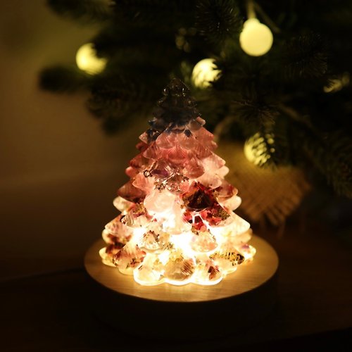M31仙女星工作室 【畢業禮物】粉紅愛戀水晶聖誕樹-大-能量樹寶石樹奧根水晶療癒