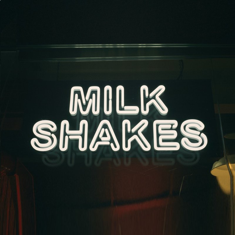 奶昔 霓虹燈 MILK SHAKES LED 發光字 Neon Sign 字 裝飾 - 燈具/燈飾 - 壓克力 透明