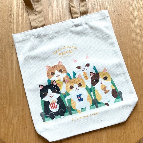 Meow Meow tote bag - It's movie time