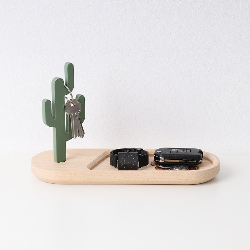 Pana Objects cactus tray - ชั้นวาง/ตะกร้า - ไม้ สีนำ้ตาล
