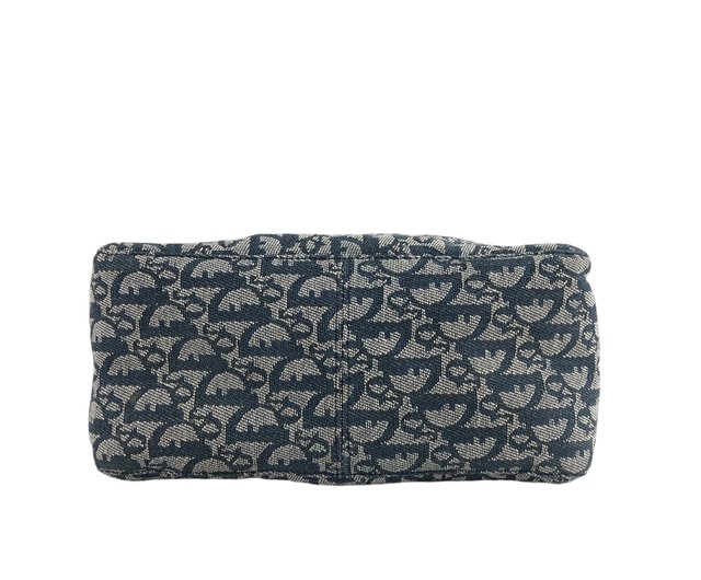 クリスチャンディオール　トロッター　6連キーケース　ネイビー　MC0023 クリスチャンディオール トロッター 6連キーケース ネイビ