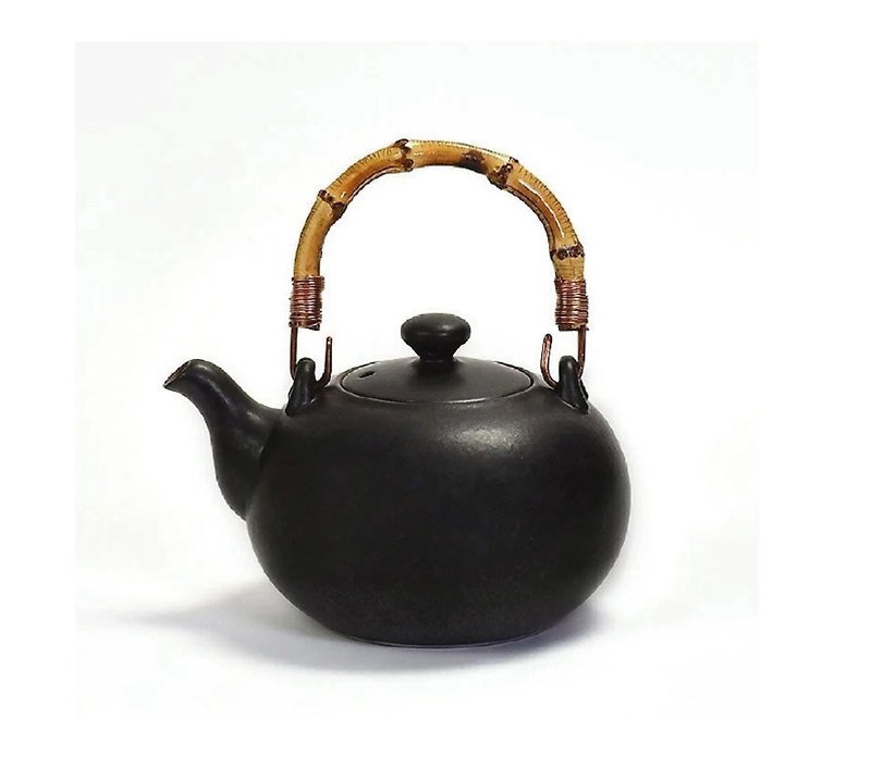 陶作坊│黑陶六式燒水壺-二次窯變 - 茶具/茶杯 - 陶 黑色