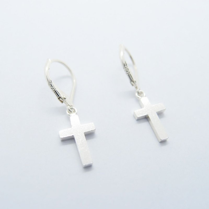 Cross 925 Silver earrings - Earrings & Clip-ons - Silver Silver