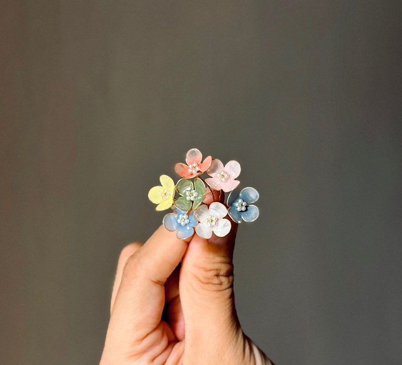 晨露花（しんろか）手作りクリスタルフラワーピアス/イヤリング レジン初心者向けDIYハンドメイドレッスン - 彫金教室・アクセサリー作り - レジン 