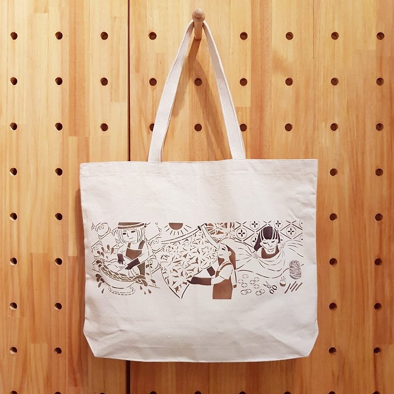 Persimmon dyed trilogy large shoulder bag - Messenger Bags & Sling Bags - Cotton & Hemp 