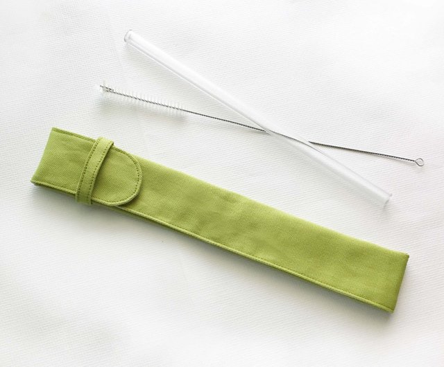 FROG On Green GLASS STRAW - Reusable Straws, Glass Straws