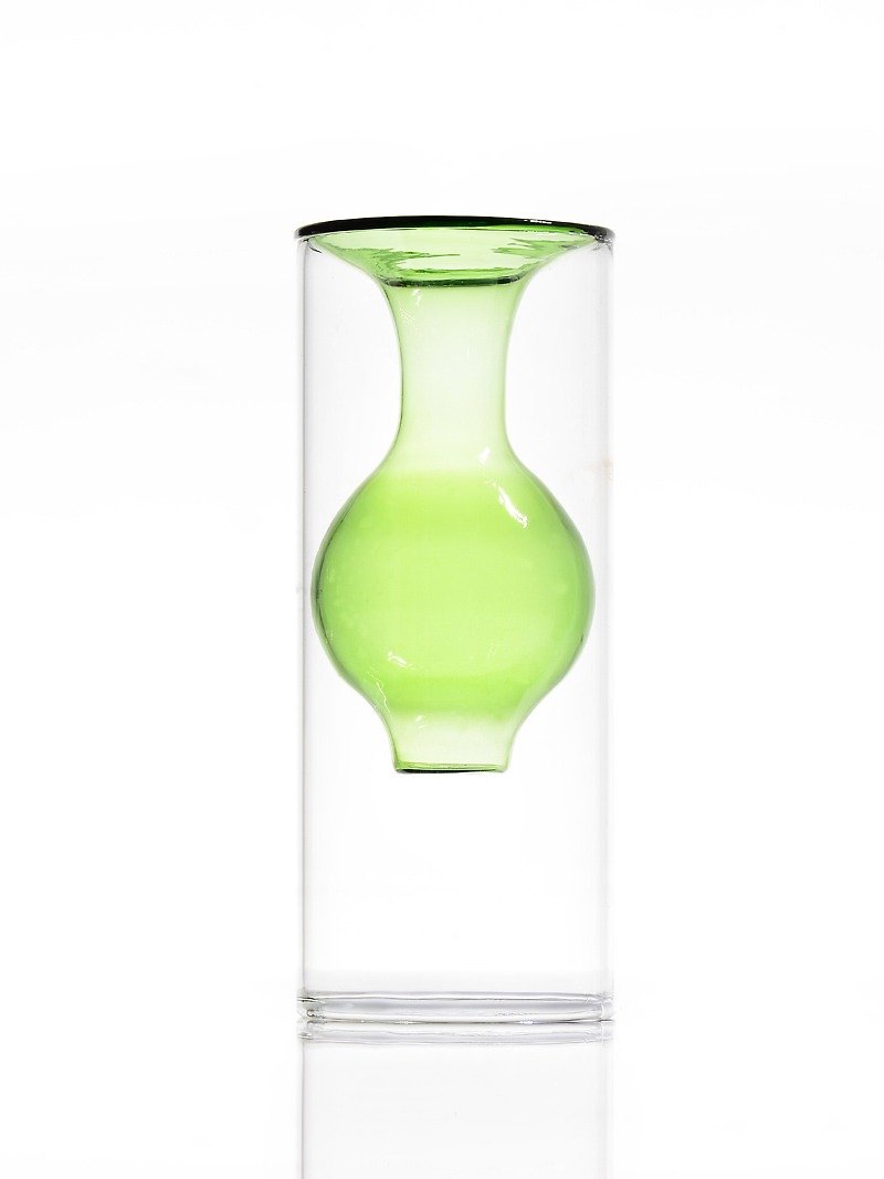Bottle New Environment Device Series-Green - Items for Display - Glass Green