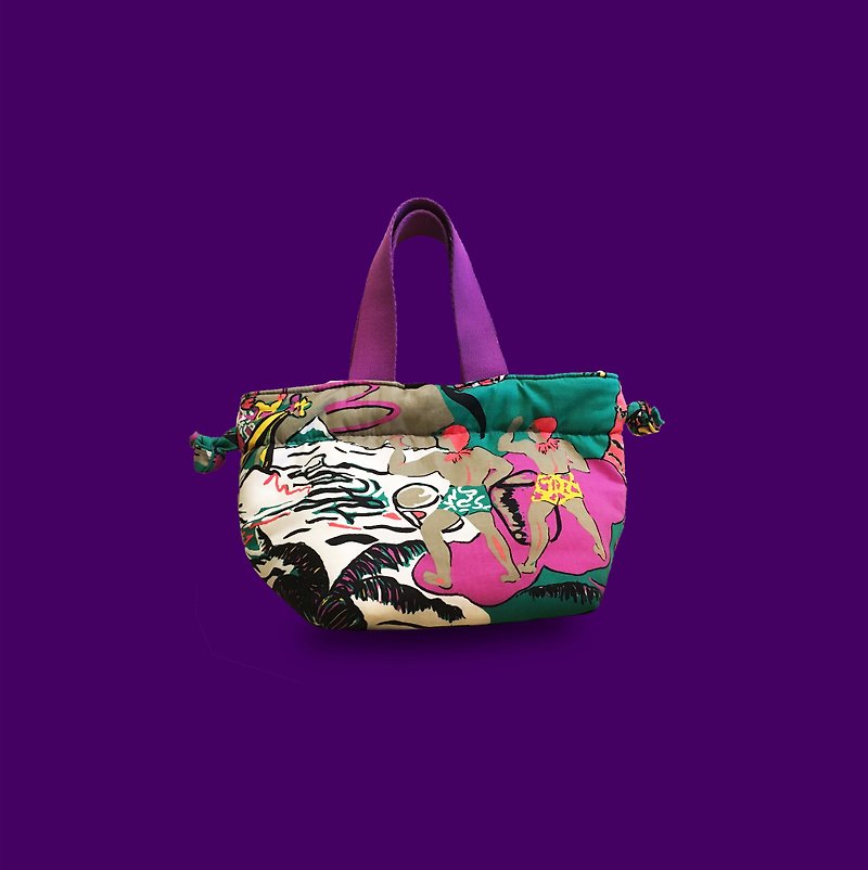 Medium Purple Vintage Pattern Bag - Handbags & Totes - Cotton & Hemp 
