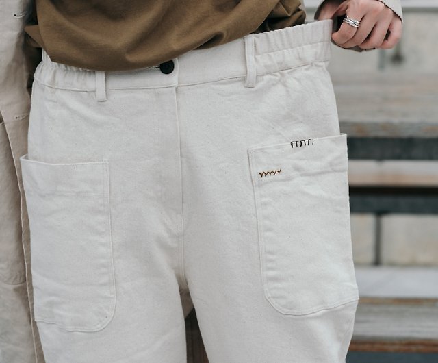 WWWElastic tapered pants with large side pockets - 2 colors