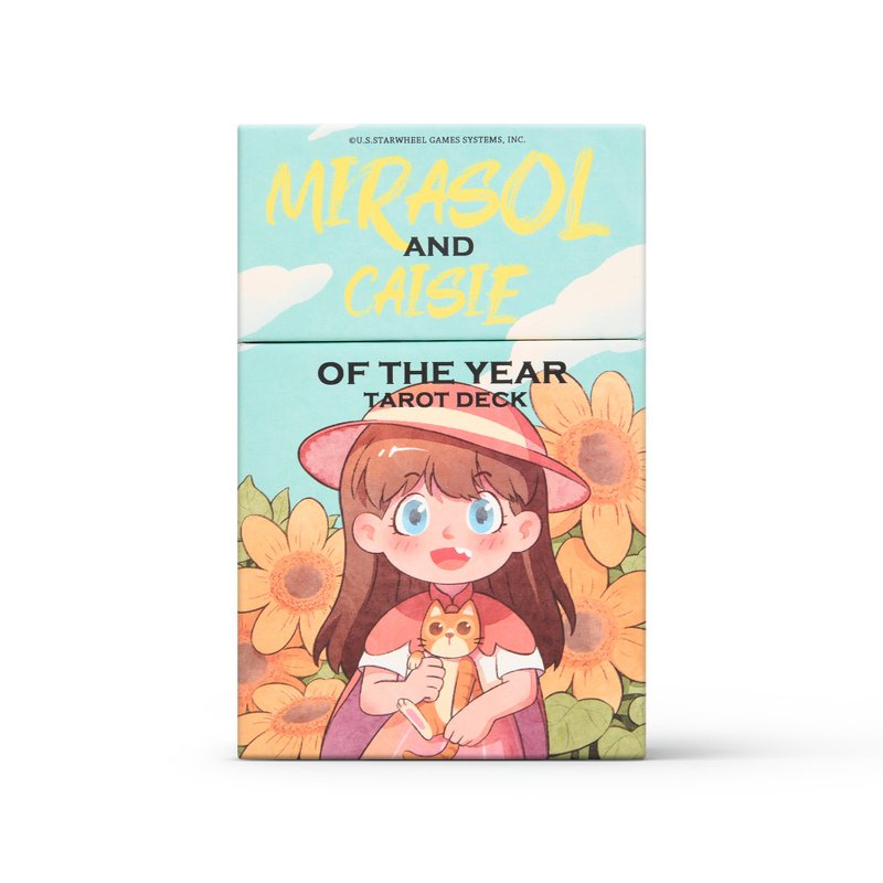 向日葵塔羅 夢幻貓咪愛好者水彩柔和美學情緒療愈神諭卡 - 桌遊/卡 Game - 紙 多色