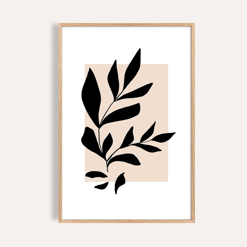 靜葉之語 Whispering Leaves / 現代抽象植物掛畫 / 藝術無框輸出 - 海報/掛畫/掛布 - 紙 