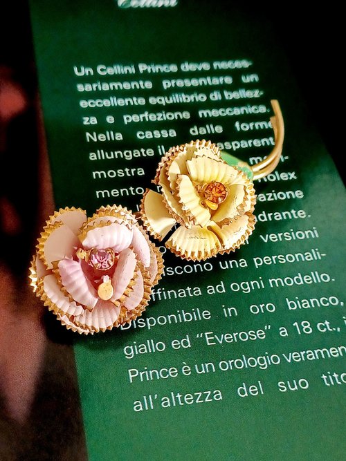 老時光製造所 vintage jewelry 古董立體雙花琺瑯 別針