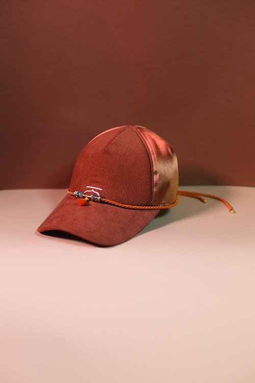 Orange customise moroccan cap and choker - Moroqshade